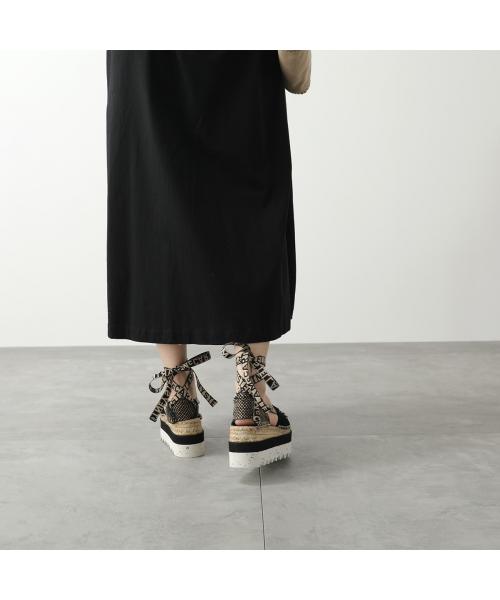 関税*送料込★STELLA MCCARTNEY★エスパドリーユ ブラック ロゴ ステラマッカートニー Stella McCartney ロゴ エスパドリーユ