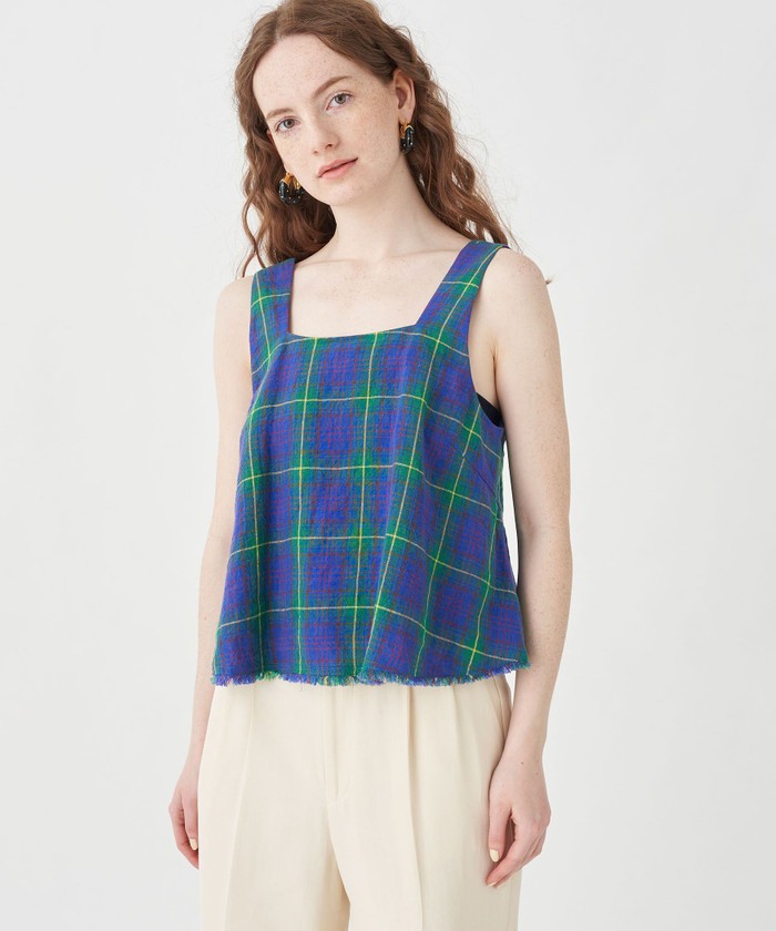 美品 24SS MACPHEE アイリッシュリネン ビスチェ マカフィー 麻 M 美品 24SS MACPHEE アイリッシュリネン ビスチェ マカフィー 麻