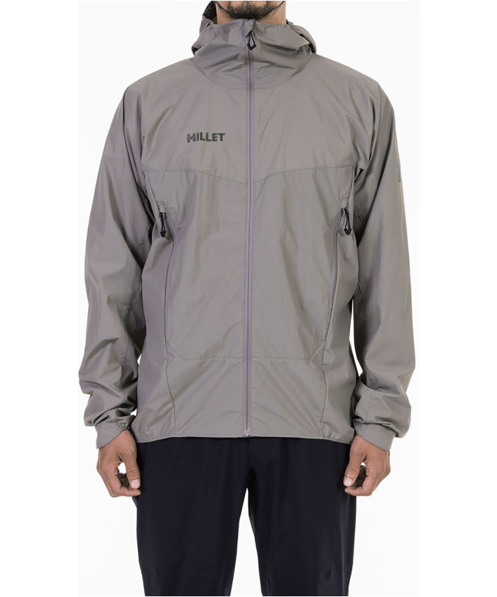 MILLETロゴ入りグレーのスノーボードジャケット SKI スキー | MILLET