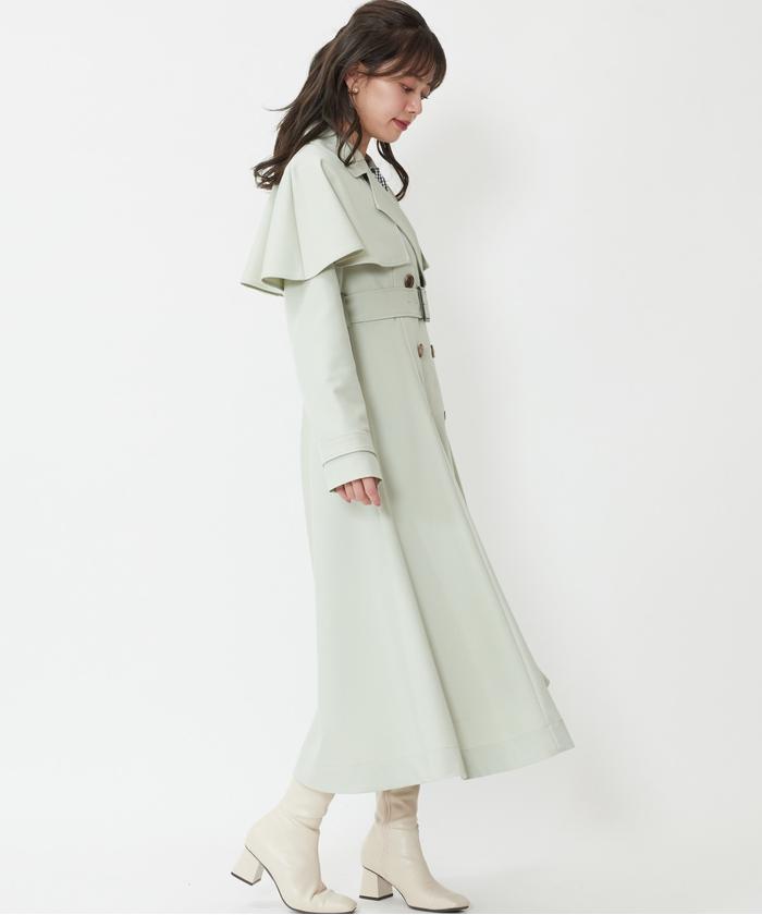 ベルト付きマントコート♡BEIGE♡Fサイズ ベルト付きケープコート[ze762] | レディースファッション通販の