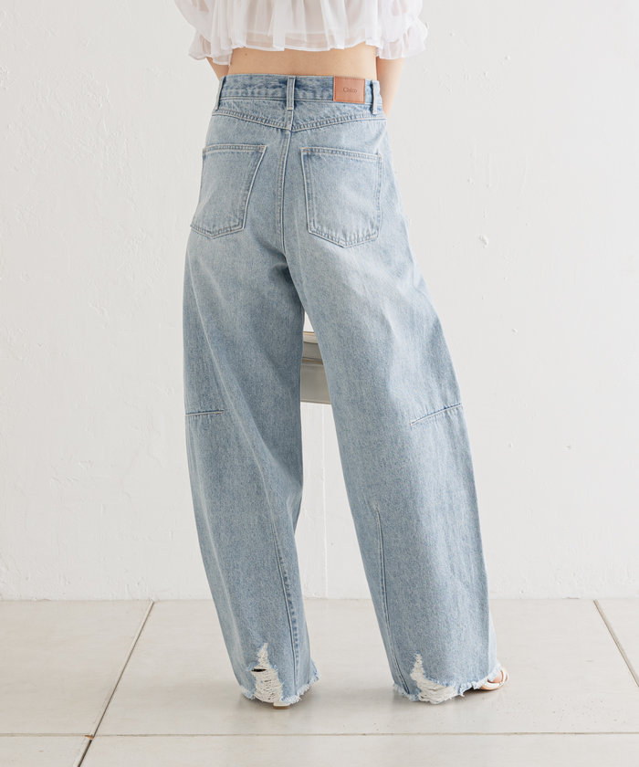 クーポン】【セール 55%OFF】【Chico】ワイドカーブデニムパンツ クーポン】【セール 55%OFF】【Chico】ワイドカーブデニムパンツ
