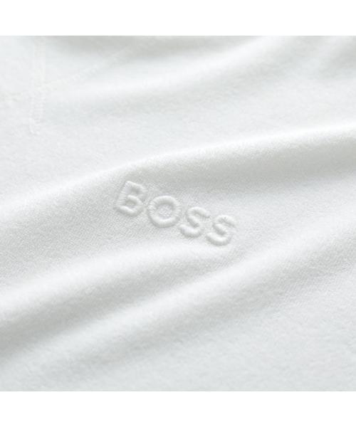 ☆HUGO BOSS☆ 半袖 刺繍 モノグラム Tシャツ 新品 HUGO BOSS ミニロゴ ストレッチ 半袖 Tシャツ ブラック L
