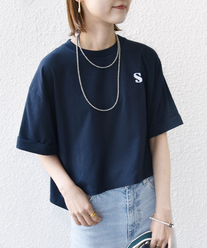 チャッピー未使用品　Y,s ドルマリンフードトップス セール】【WEB限定】ドルマン 刺繍 ワイド TEE(506093183