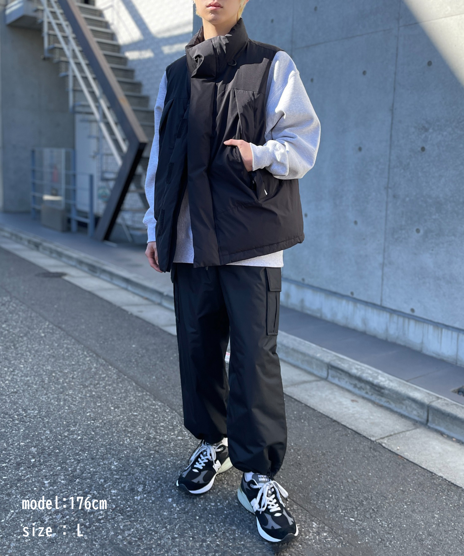 セール】リップストップ中綿パンツ カーゴパンツ ワイド