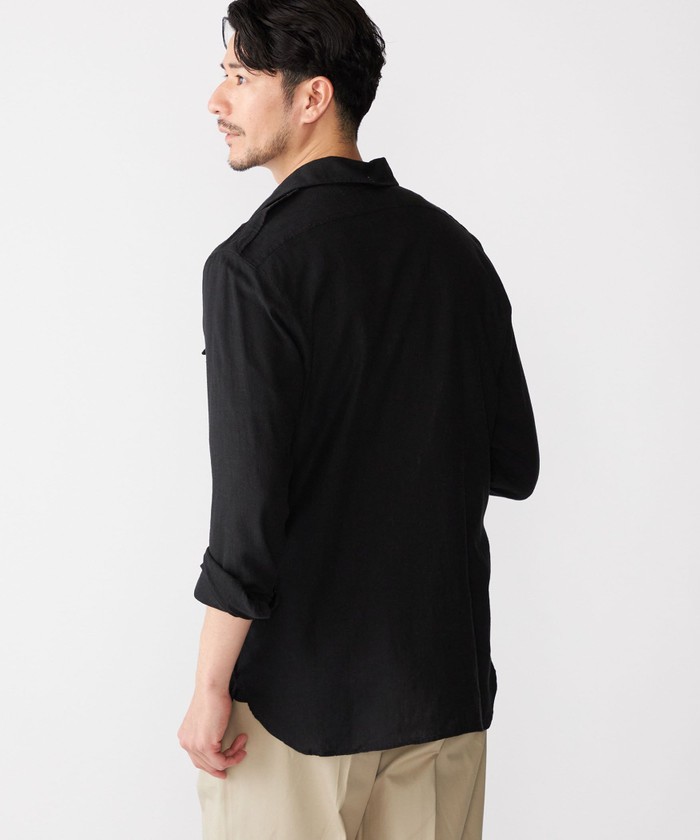 セール 40%OFF】【SHIPS別注】GUY ROVER: リネン レーヨン サファリシャツ(506065165) | シップス メン(SHIPS  MEN) - d fashion