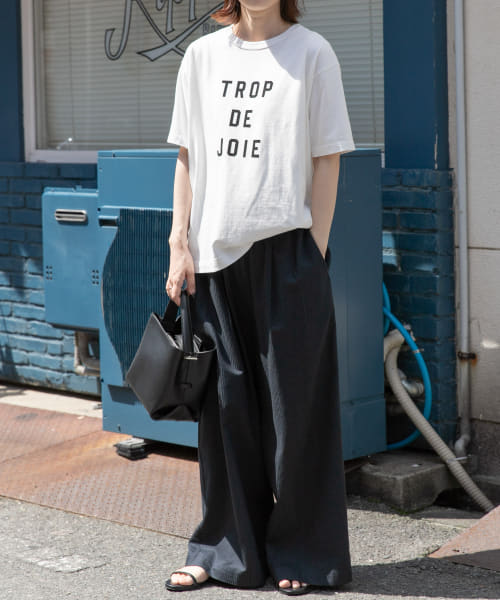 Drawer - Drawer★ドゥロワー ★フロッキープリントプルオーバー★Tシャツ クーポン】FORK&SPOON フロッキーロゴプリントTシャツ(506095399