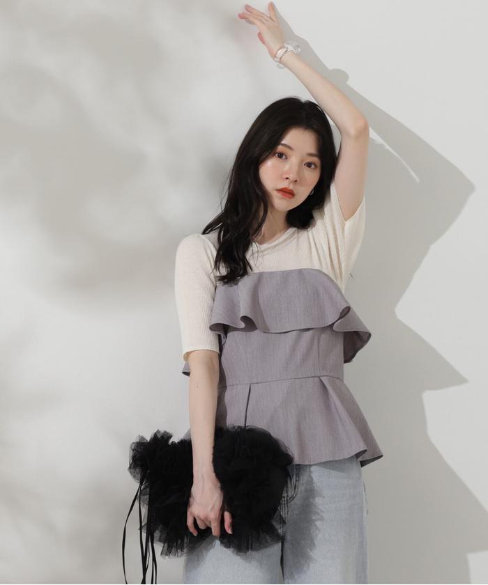 セール 50%OFF】ベアペプラムパンツセットアップ(506048535
