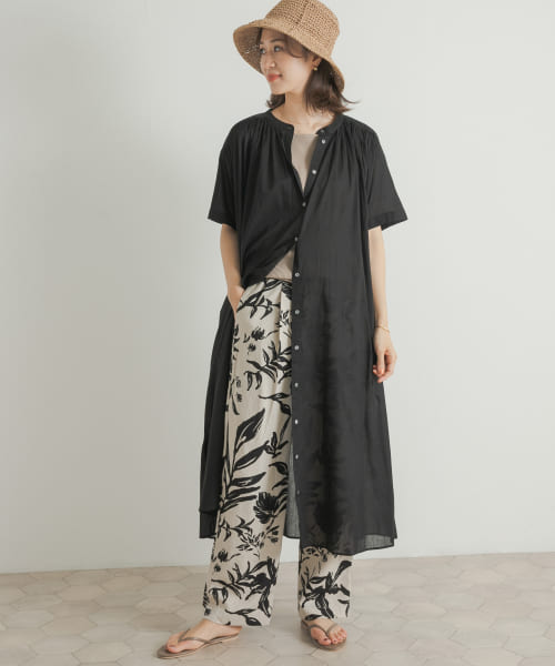 セール 40%OFF】コットンボイルハーフスリーブワンピース