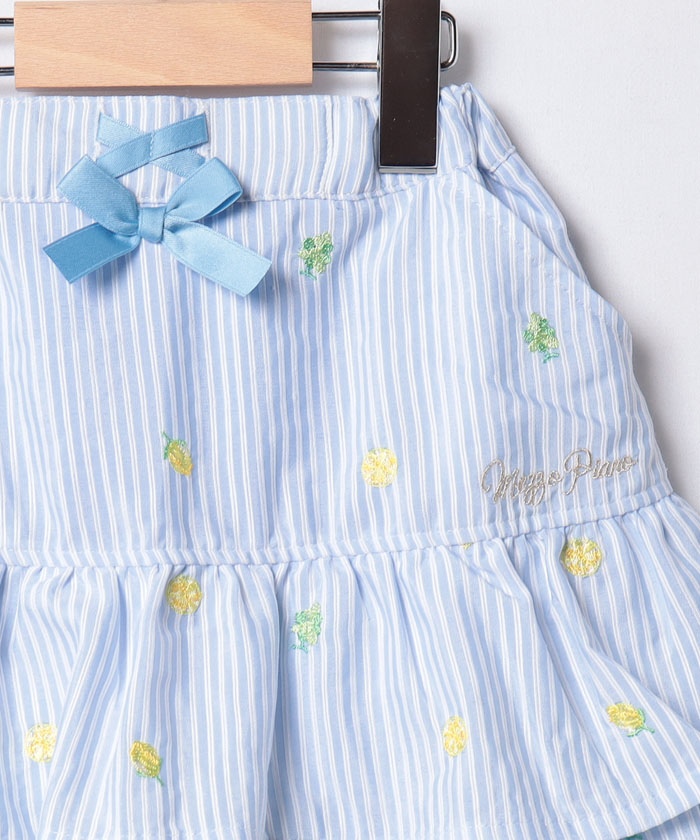 新品★タグ付き★メゾピアノ★パンツ　90★サスペンダー★フリル　パンツ★ 後フリルロングパンツ(80cm 紺): キッズ - ナルミヤ オンライン