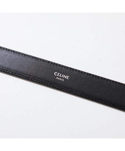 25AW☆直営CELINE BC-16 25MM レザー ベルト 45BLR3A01.38NO TRIOMPHE BUCKLE & REVERSIBLE STRAP 25MM