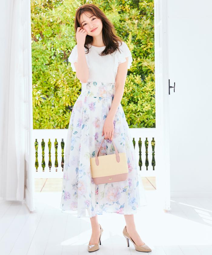 セール 30%OFF】マルチフラワーフレアスカート(506096267