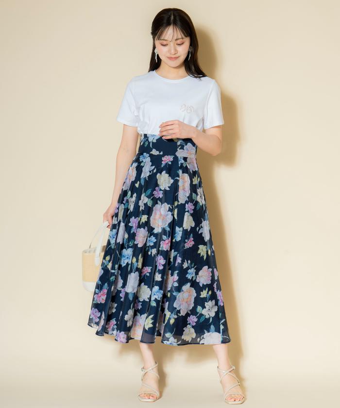 セール 30%OFF】マルチフラワーフレアスカート(506096267