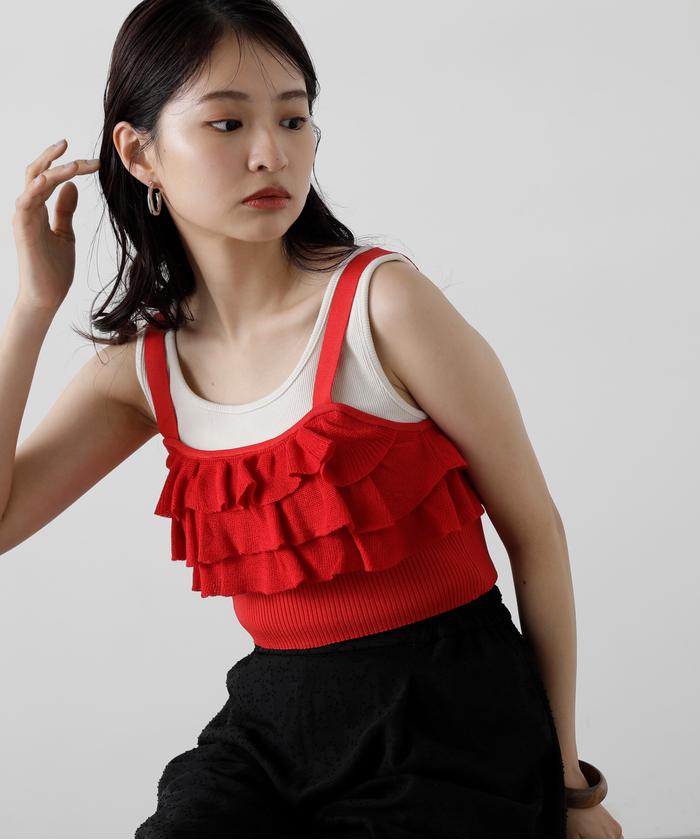 セール 60%OFF】フリルビスチェトップ(506096299) | エヌ