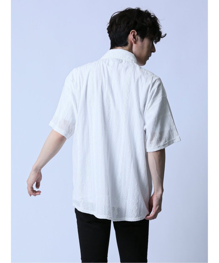美品!! CITYSHOP シティショップ ストライプジャガードシャツ