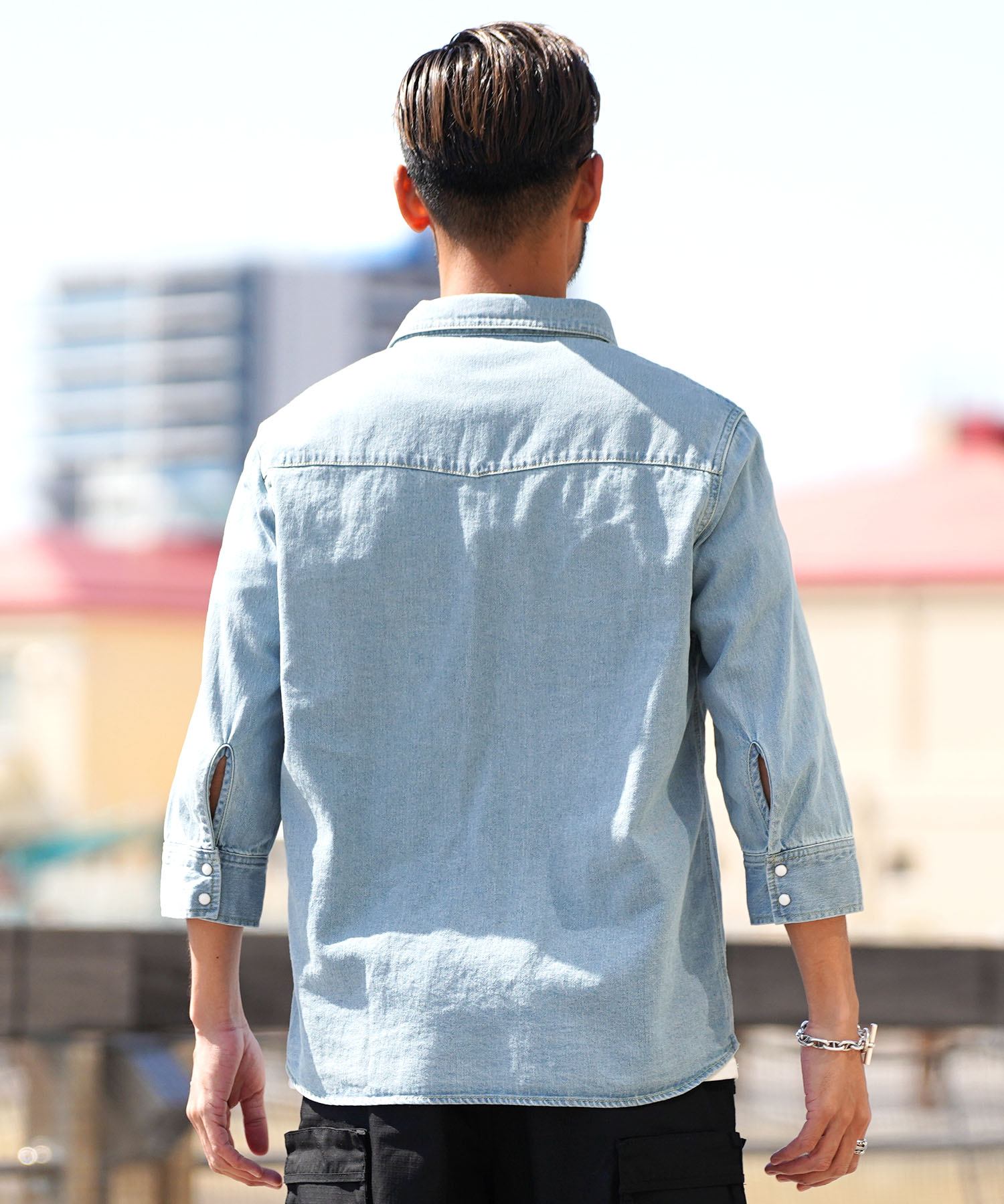 ジギーズショップ JIGGYS SHOP 7分袖 デニムシャツ / 長袖シャツ ジギーズショップ JIGGYS SHOP 7分袖 デニムシャツ / 長袖シャツ