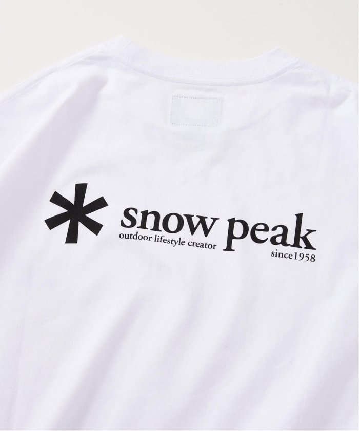ジャーナルスタンダード　レリューム　別注スノープリント メンズL SNOW PEAK / スノーピーク 別注 ”GEAR” プリントTシャツ