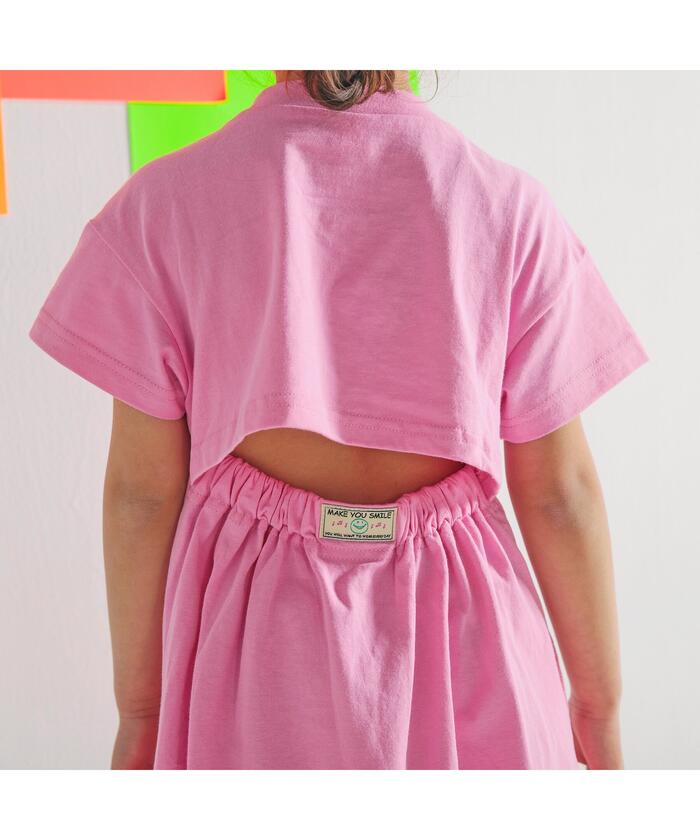 ピンク　ワンピース クーポン】【セール 25%OFF】【リンク】ロゴサガラワッペン背中