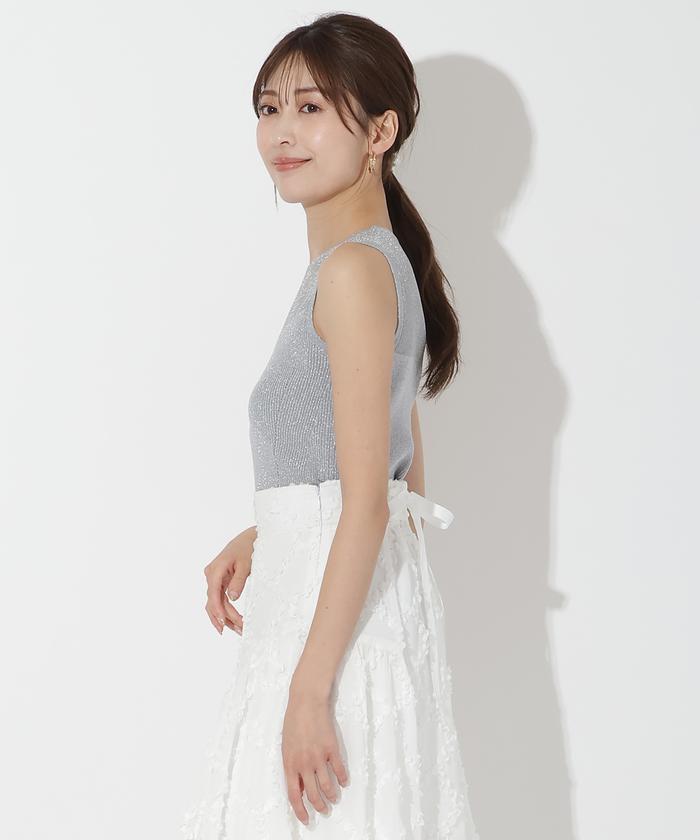 ANDMARY アイボリー ニット ノースリーブ F TOPS