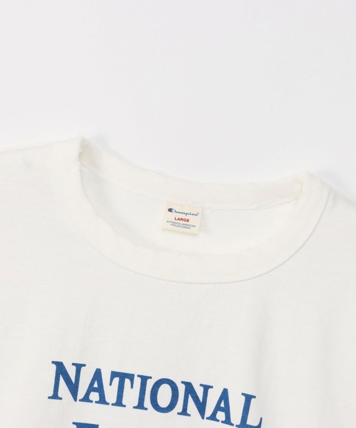 ジャージー クロップドTシャツ ダメージ加工 プリント入り δ ジャージー クロップドTシャツ ダメージ加工 プリント入り δ