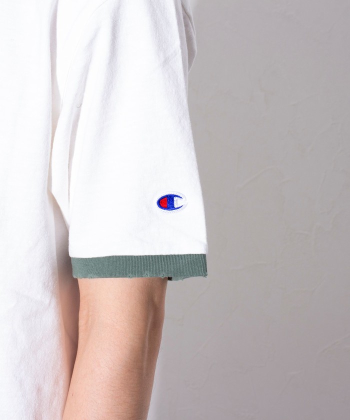 セール】【Champion/チャンピオン】プリント リンガーTシャツ