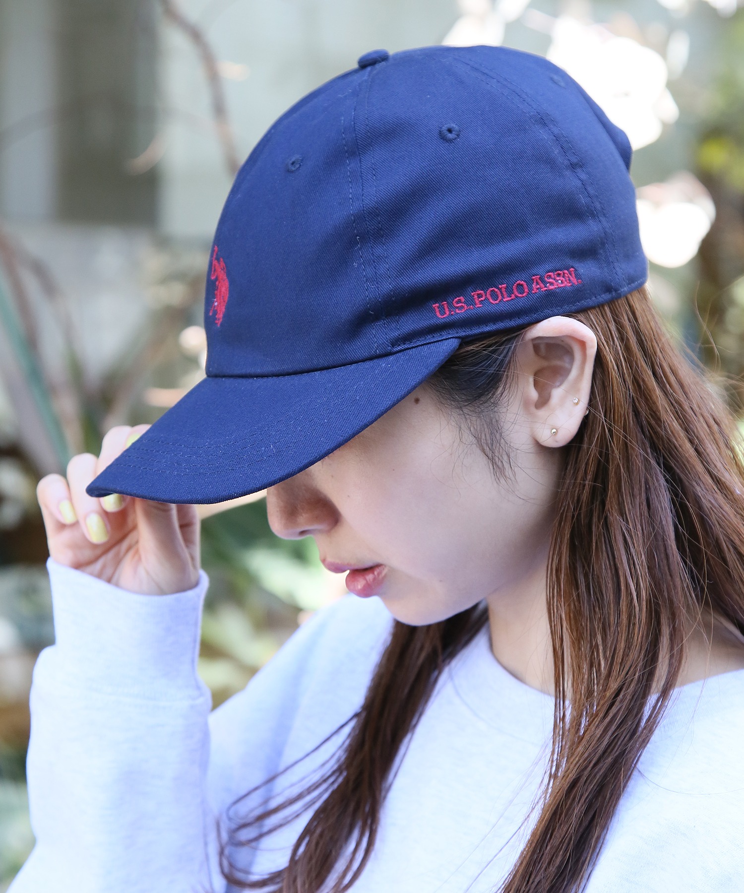 POLO × SNIDELコラボ　ストライプ ベースボールキャップ　ピンク POLO × SNIDELコラボ ストライプ ベースボールキャップ ピンク
