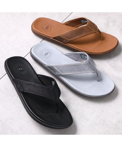 UGG サンダル 本革 UGG アグ サンダル SEASIDE FLIP LEATHER 1102690 トング レザー