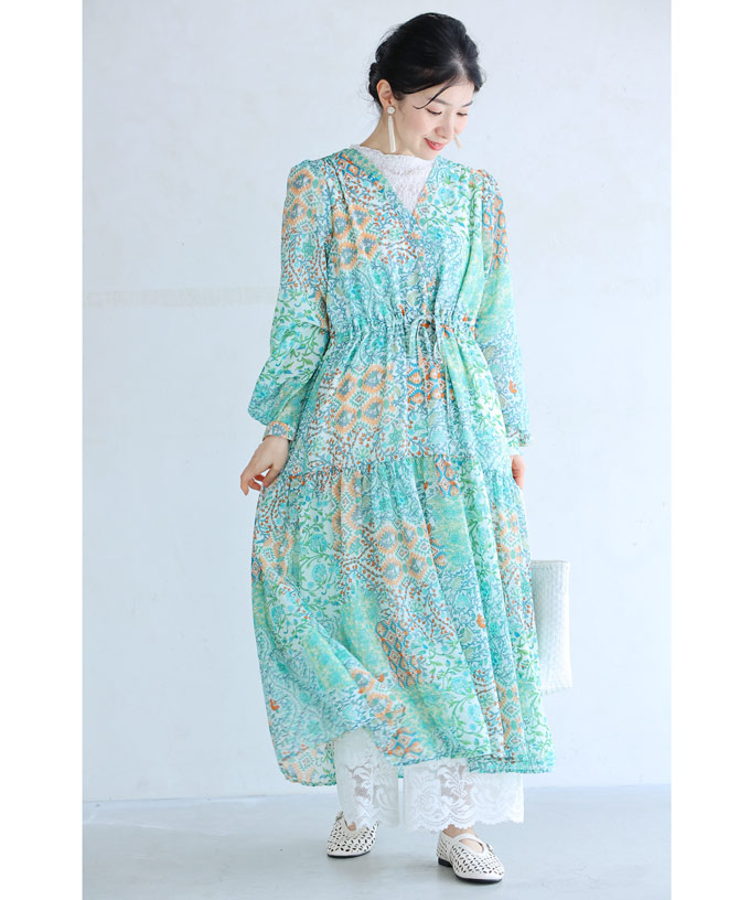 【関税込み】★コットン 花柄 ミディシャツワンピース ★DVF DIANE VON FURSTENBERG】花柄 ミディシャツワンピース