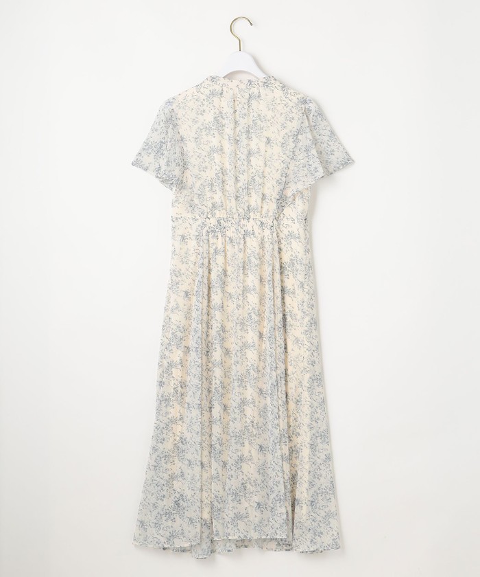 【新品•未使用】アンダール andar デイリーワンピース 白 Sサイズ 低身長企画】ミニフラワープリント ワンピース(506099285