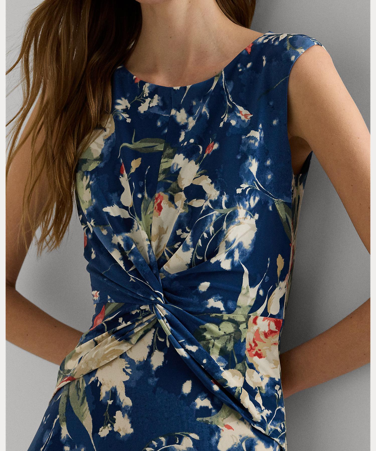 LAUREN RALPH LAURENライトブルー ツイストデザイン ワンピース LAUREN RALPH LAURENライトブルー ツイストデザイン ワンピース