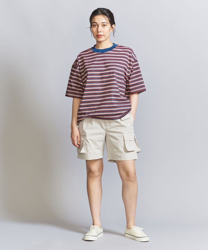 DAIWA PIER39＞ドローストリング マルチボーダー Tシャツ