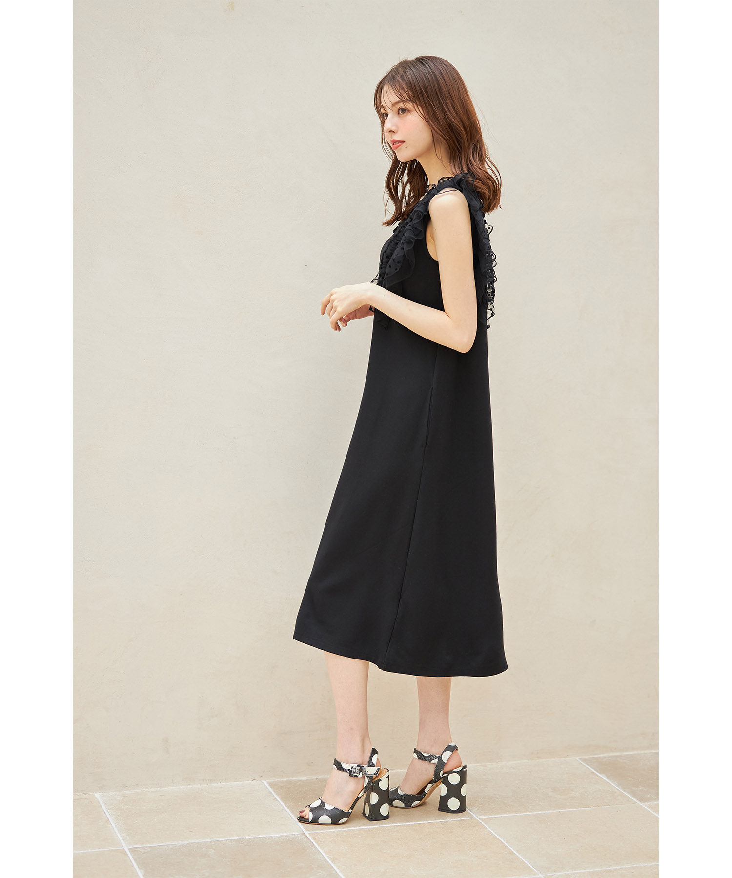 トッコクローゼット tocco closet ポケット付きドットチュール トッコクローゼット tocco closet ポケット付きドットチュール