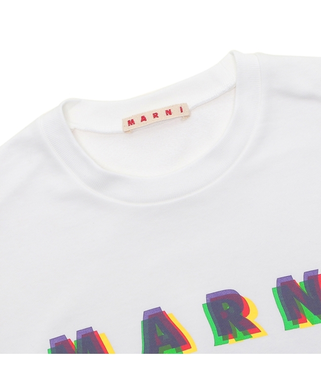 クーポン】【セール 18%OFF】マルニ 子供服 RAINBOWロゴ クルーネック スウェットシャツ 大人も可 ホワイト キッズ MARNI  M01076 M00J6 0M100 MS113U(506100536) | マルニ(MARNI) - d fashion