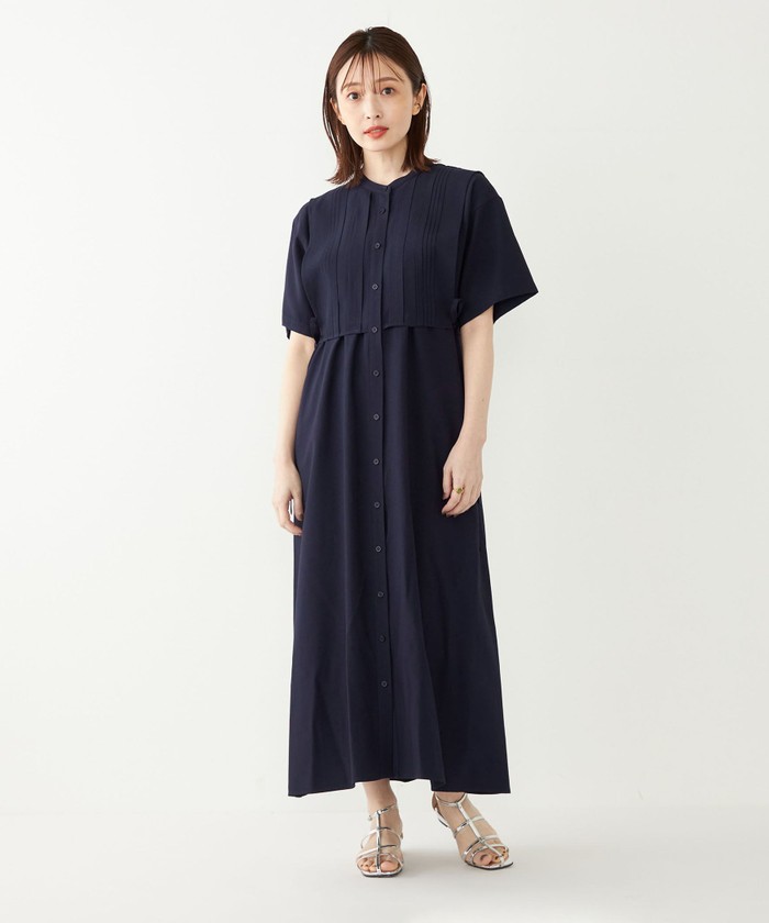 STYLE DELI ワンピース 「LUXE」交互ストライプ柄シャツ