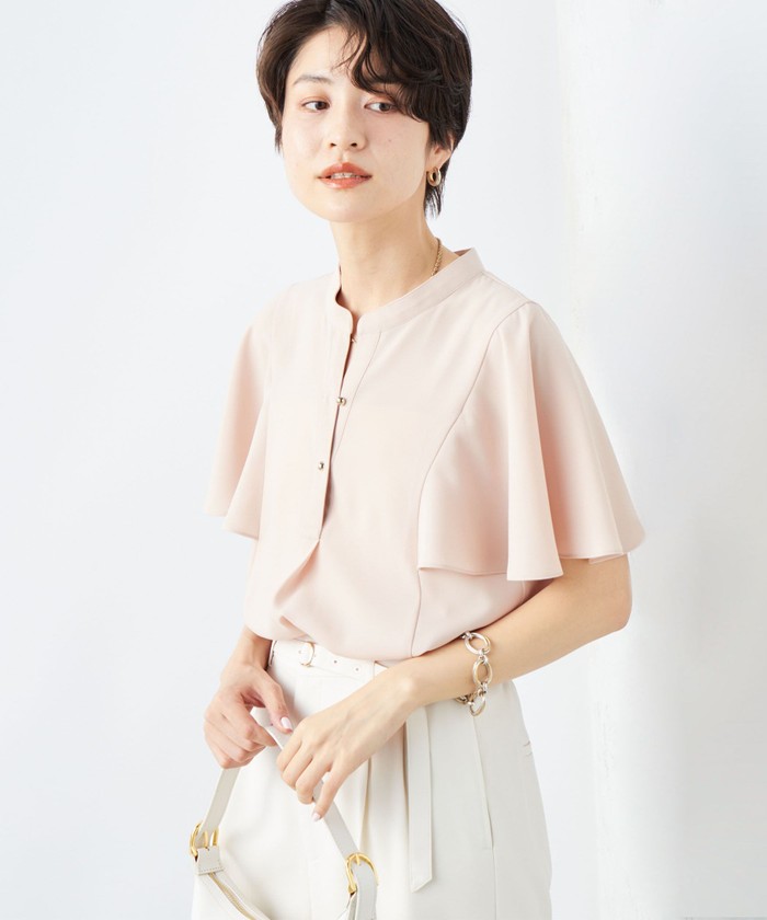 NOLLEY'S sophi - 超美品　ノーリーズソフィー　ピンク　ジョーゼットブラウス　フレアスリーブ　M セール】ジョーゼットフレアスリーブブラウス(506066511