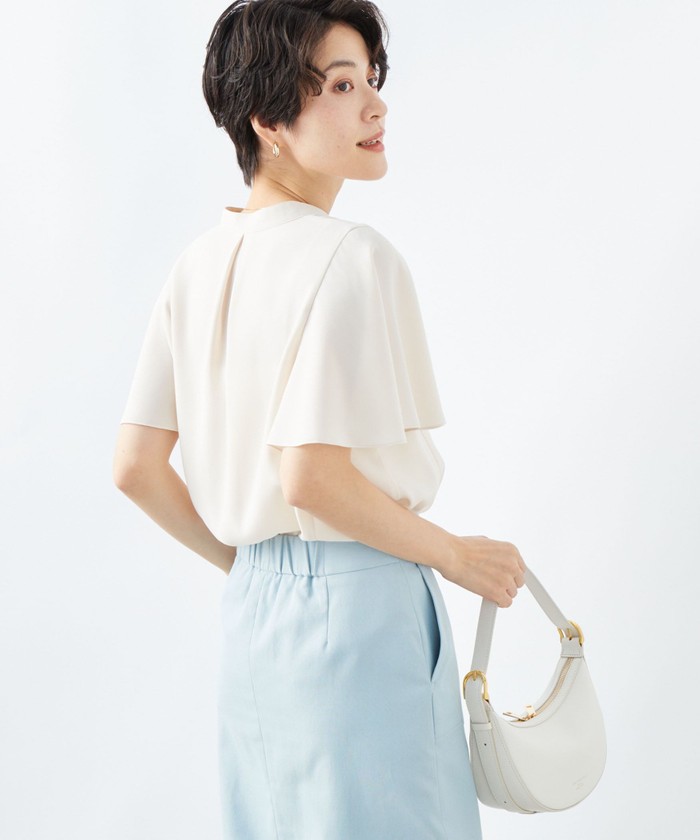 NOLLEY&#39;S sophi - 超美品　ノーリーズソフィー　ピンク　ジョーゼットブラウス　フレアスリーブ　M Amazon | [ノーリーズ ソフィー] ウールライクフレアスリーブ