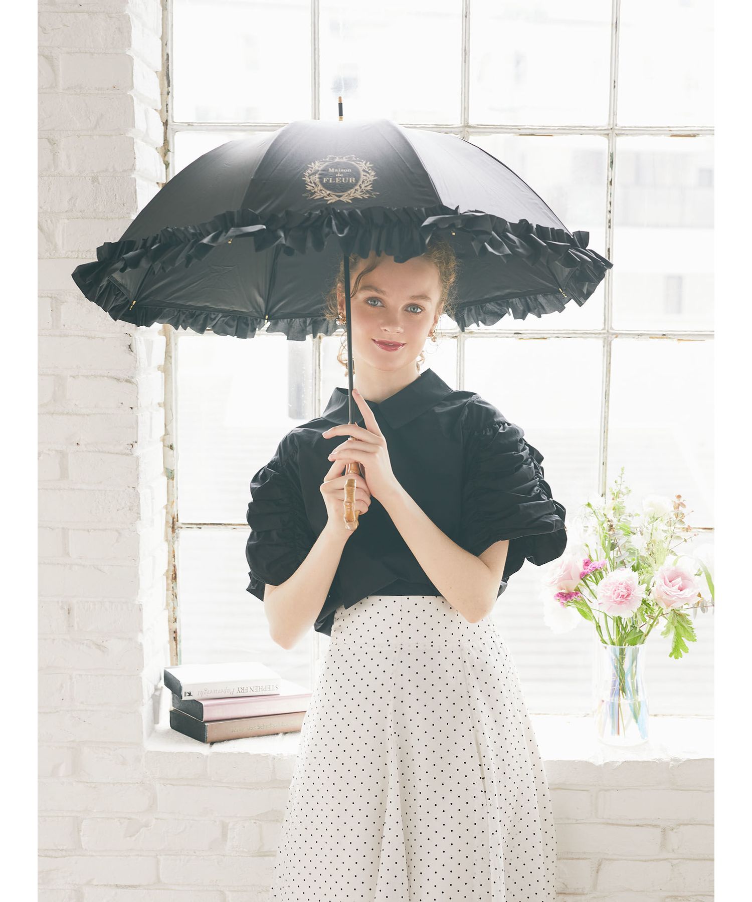 メゾン ド フルール 遮光&UV CUT フリル折りたたみ傘 Maison de FLEUR｜遮光&UV CUT フリル折りたたみ傘 | Rakuten