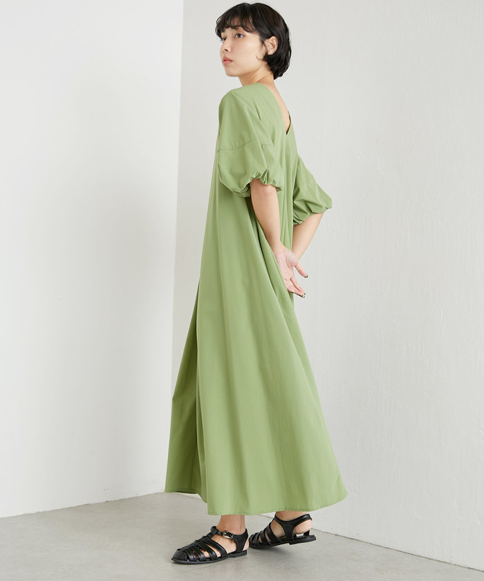 ear PAPILLONNER【SUM1 STYLE】ボリューム袖ワンピース セール 55%OFF】【ear PAPILLONNER】ボリューム袖ワンピース