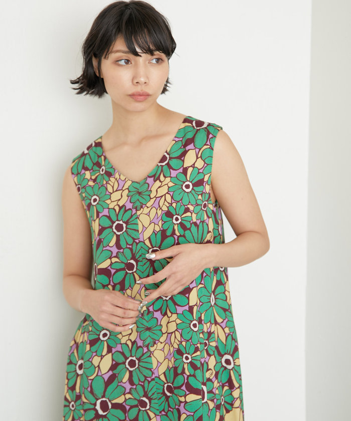 【ear PAPILLONNER・SUM1 STYLE】フラワーワンピース セール】【ear PAPILLONNER】フラワーワンピース【SUM1 STYLE