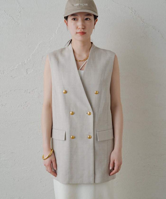 ★お値下げ中★ loungedressヘリンボーンジレジャケット LOUNGEDRESS（ラウンジドレス）の「ヘリンボーンジレジャケット