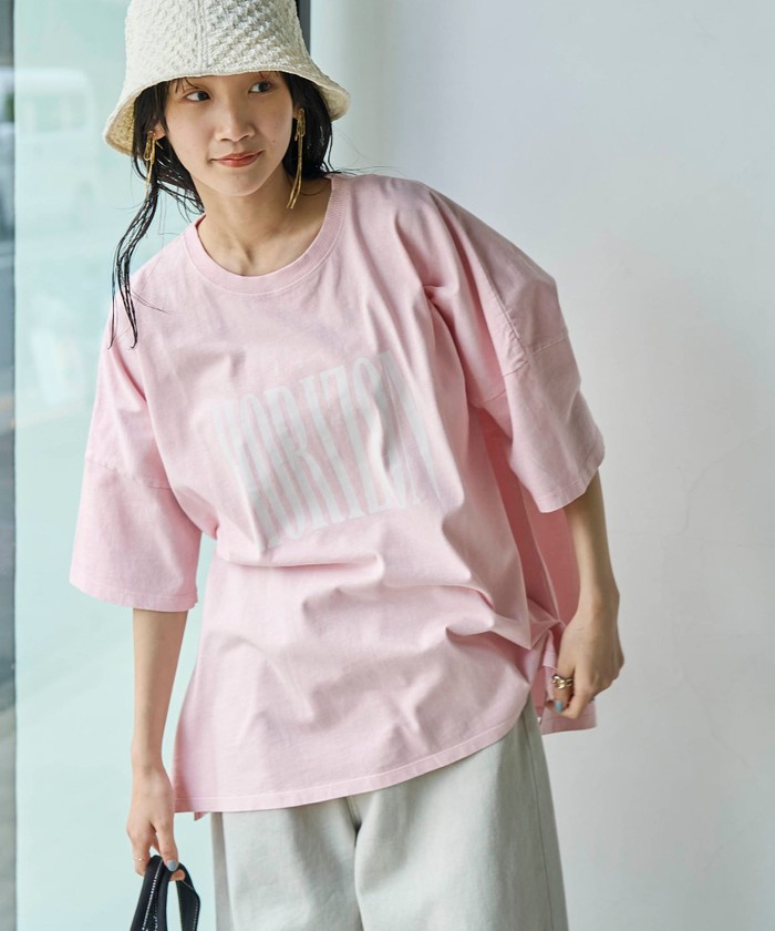 coen - doki2◆新品coen後ろフォトプリントゆるカットソー/＋他3点 セール 39%OFF】ピグメントプリントビッグTシャツ(506065838