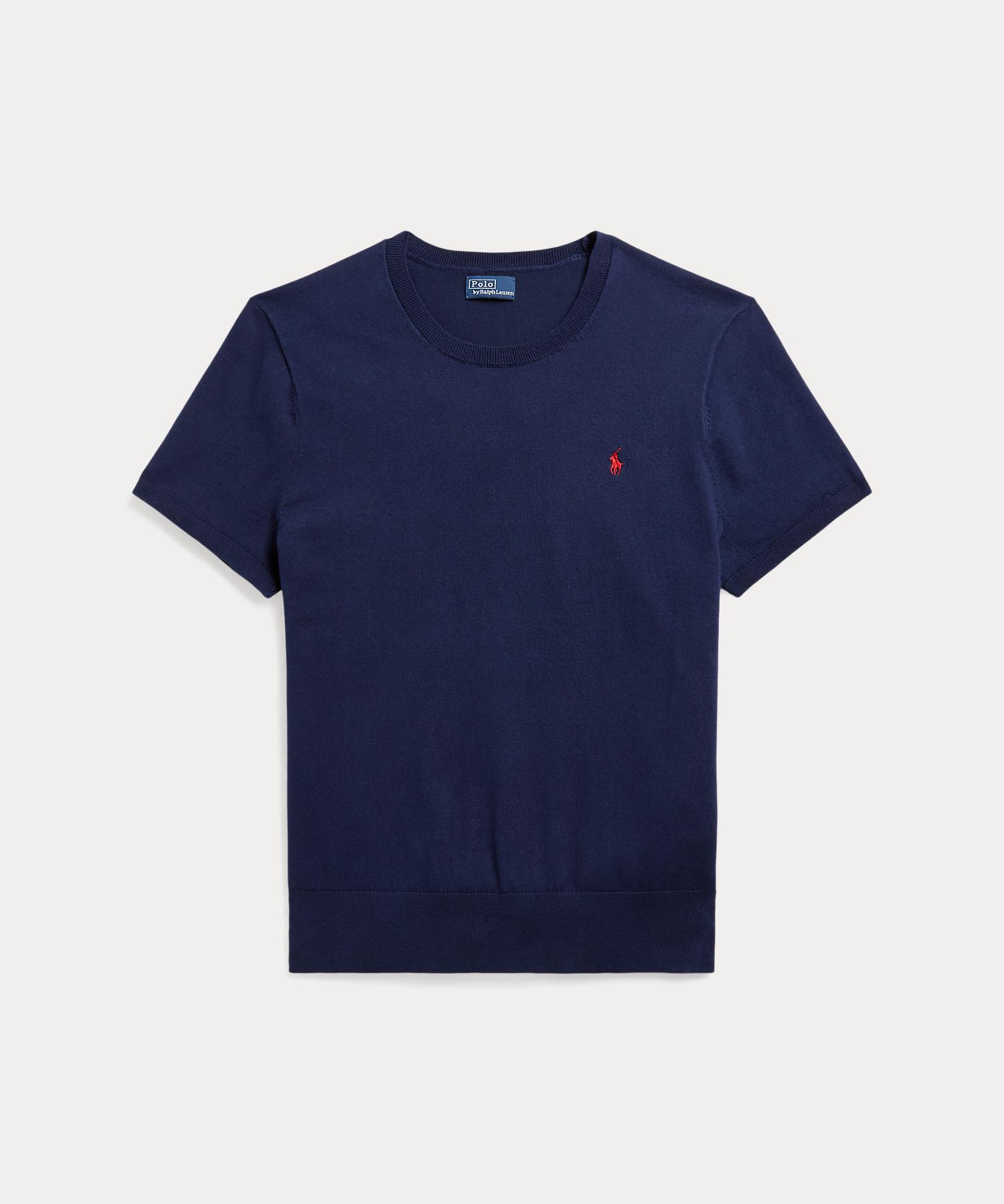POLO コットンブレンド ショートスリーブ セーター グレー L コットンブレンド ショートスリーブ セーター（ニット/セーター