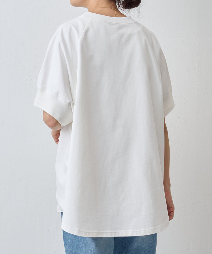 ビアズリー刺しゅう入りドルマンT ビアズリー BEARDSLEY 刺しゅう入りドルマンT （lightbeige