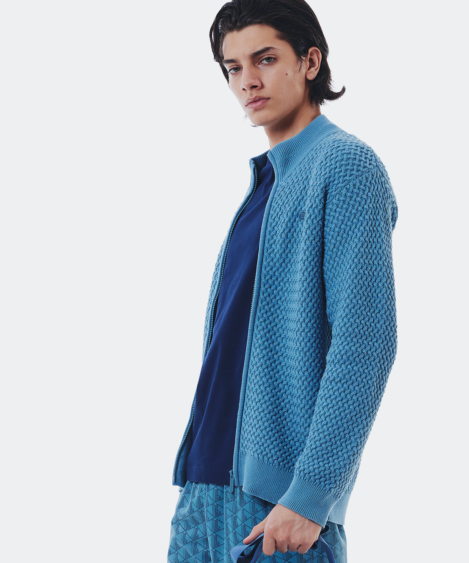 セール 30%OFF】ラコステ LACOSTE バスケットニットジップアップ