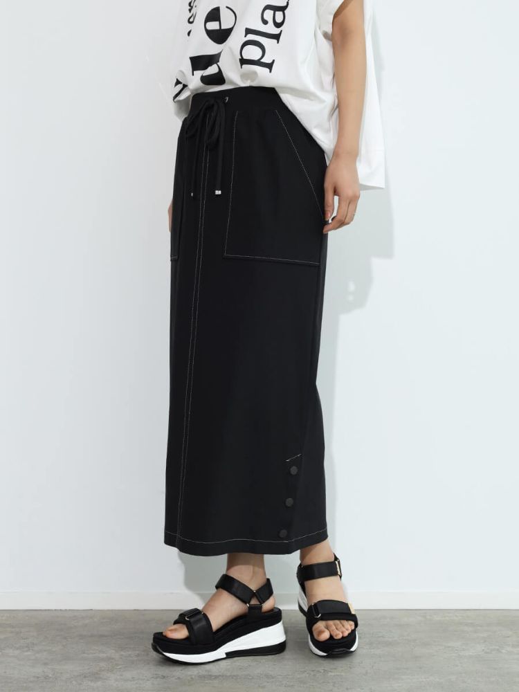 『専用』ヤマダヤ　SCOT CLUB　ステッチデザインストレッチナロースカート クーポン】【セール 29%OFF】スコットクラブ SCOTCLUB ステッチ