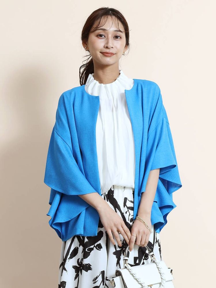 今期新品　FENNEL ラッフルスリーブミドル丈コート　ジャケット　春物 クーポン】【セール 40%OFF】フェンネル FENNEL ラッフル
