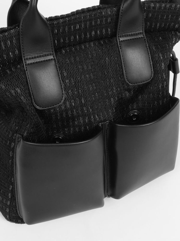 nouer ヌエール かごバッグ　ブラック　黒　ヌエール 正規美品スコットクラブnouer ヌエール ヤマダヤ黒かごバッグ