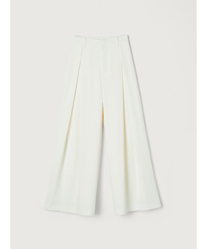 ダブルサテンサイドタックパンツ(XS BEIGE): パンツanuans