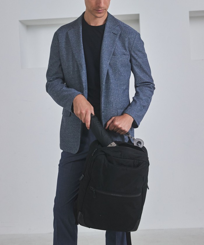 Pelle Morbida ブラックリュック　美品 PELLE MORBIDA】バックパック リュック ブラック レザー