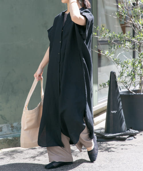 【新品タグ付】FORK&SPOON　リネンレーヨンシャツワンピース　ドアーズ セール 20%OFF】FORK&SPOON リネンレーヨンシャツワンピース