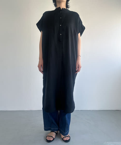 【新品タグ付】FORK&SPOON　リネンレーヨンシャツワンピース　ドアーズ セール 20%OFF】FORK&SPOON リネンレーヨンシャツワンピース
